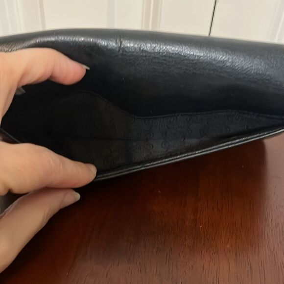 Michael Kors Trifold Black Leather Envelope Card Holder Envelope Wallet Vtg? - Picture 5 of 9